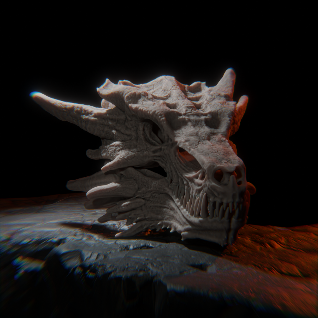 Crâne du dragon Vermithor dans la série House of the dragons